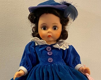 BONNIE BLUE con etiqueta/caja/soporte, "Lo que el viento se llevó" Madame Alexander Doll (629), muñeca vintage, muñeca antigua, muñecas coleccionables