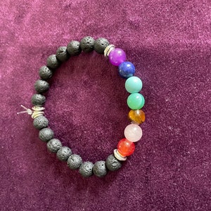 Lava Bead Chakra Healing Bracelet
