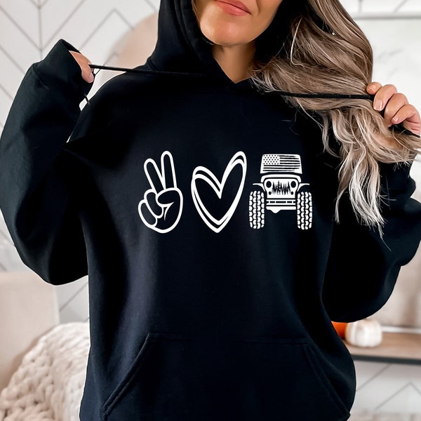 Peace Love Offroad shirt ,American offroad Tshirt, Offroad forest shirt, USA Flag sweatshirt, US Offroad, 4WD offroad shirt, Peace Love tee