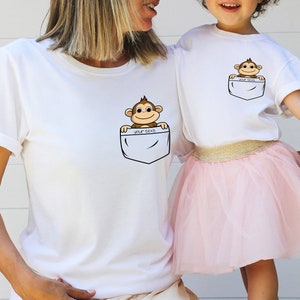 Custom Monkey Gift, Monkey Pocket Shirt, Monkey Lover Shirt, Personalized Shirt, Gift For Animal Lover, Animal Lover Shirt,Zoo Shirt, Safari