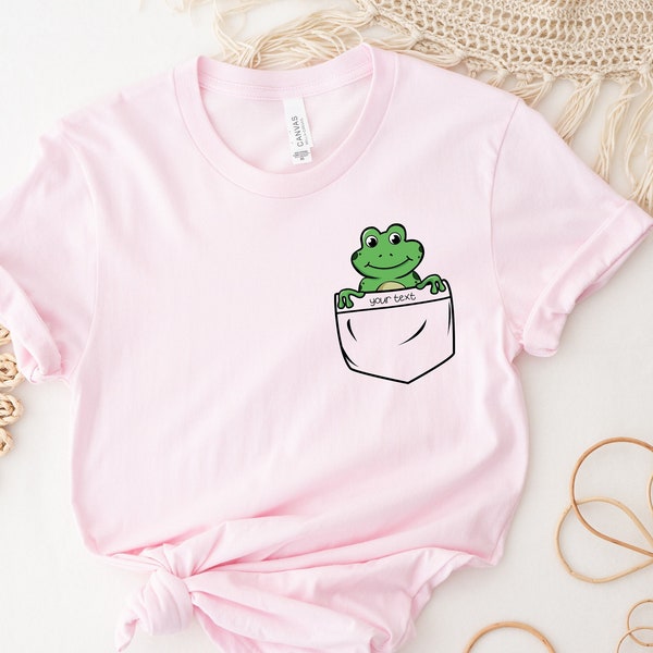 Custom Frog Shirt, Personalized Pocket Frog Shirt, Frog Birthday Shirt, Cute Frog Gift, Frog Lover Kids, Toddler Birthday gift , Frog Prince