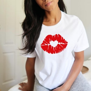 Passion Kiss Shirt , Kiss Sweatshirt , Red Lips Hoodie ,Lip Red T Shirt, Cute Valentine&#39;s Day Gift Shirt,Kiss Shirt,Women Love T-Shirt,Lips
