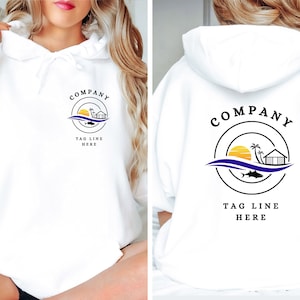Personalized Company Logo Matching Hoodie, Custom Text