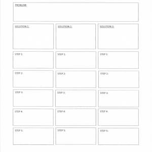 May include: A printable worksheet with the title "Creating Solutions to a Problem". The worksheet is divided into three sections, each with a space for a problem, solution, and steps to solve the problem.