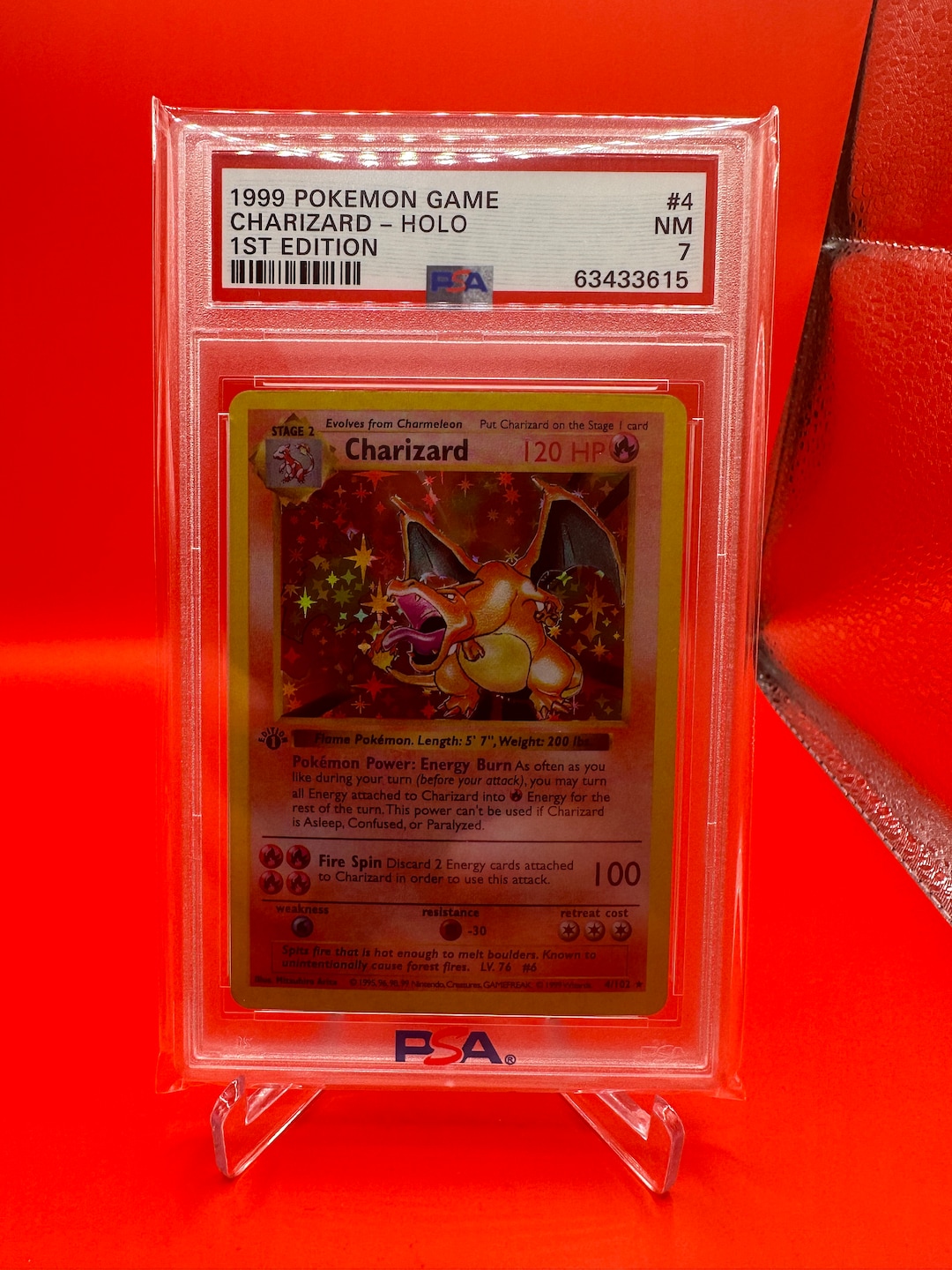 1st Edition Charizard Base Set PSA 7 - Etsy