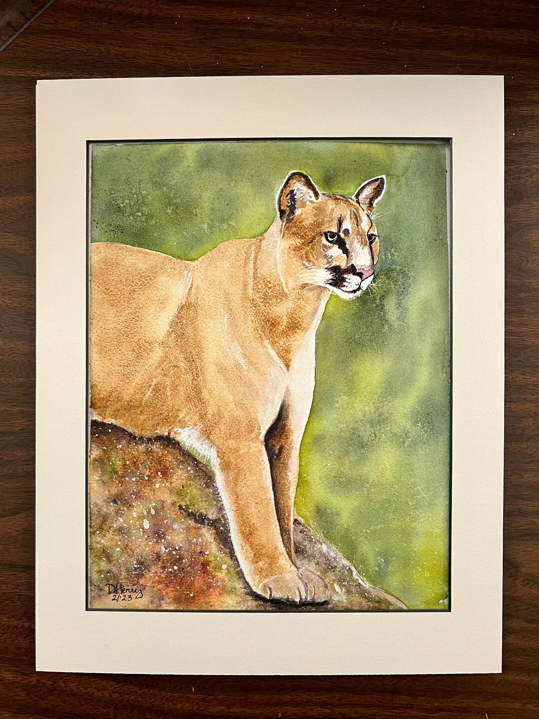 Mountain Lion Original Watercolor Painting - Etsy