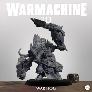 Warmachine Thornfall Alliance War Hog 3D Printing Service Free Shipping