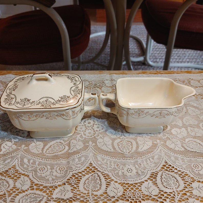 Three Daisies 2 Homer Laughlin Vintage 1930s Coffee Tea Service 87 Free Ship image 6