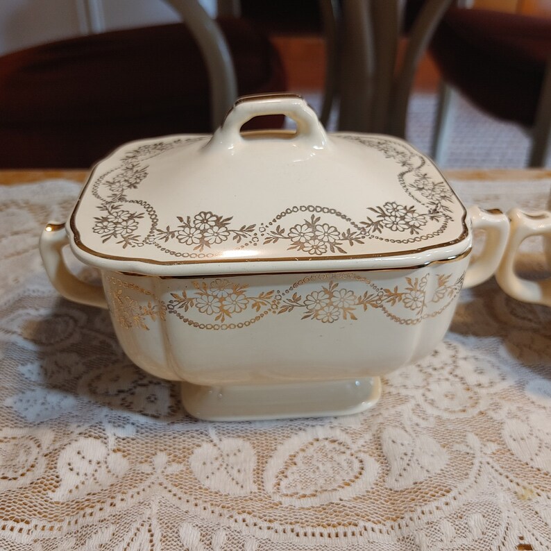 Three Daisies 2 Homer Laughlin Vintage 1930s Coffee Tea Service 87 Free Ship image 7