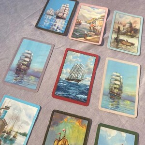 12 yachting and boating Swap cards - collectible great for junk journals, mixed media