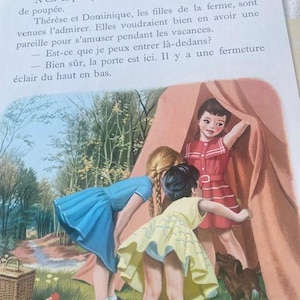 10 Vintage French Children's book pages for Junk Journals, paper craft and mixed media