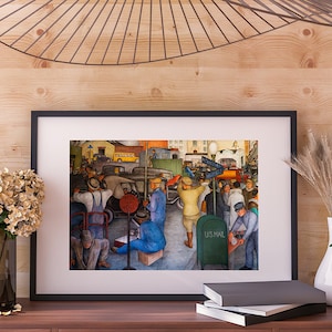 Coit Tower Mural Wall Art San Francisco, Coit Tower Fine Art Print, Coit Tower Wall Decor, SF Urban Photography Coit Tower Mural Art