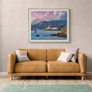 East Brother Island Lighthouse Print Wall Art, San Pablo Richmond Lighthouse Maritime Architecture, California Bay Area Landmark, Bay Area