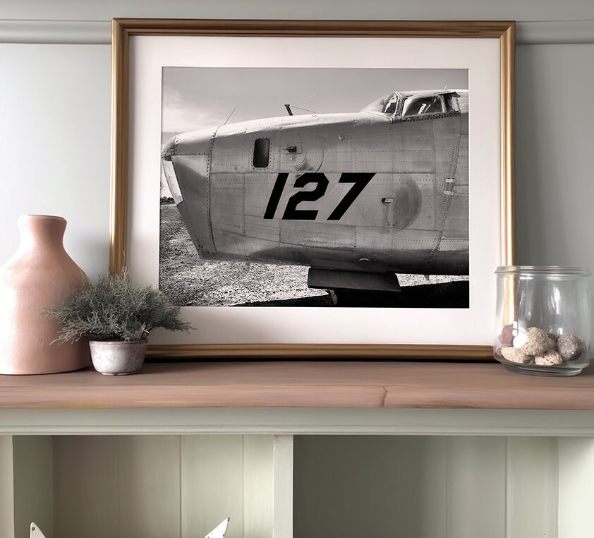 Classic Air Tanker 127 Print PB4Y-2 Privateer Wall Art Aircraft Print Greybull Wy Old Airplanes Vintage Aircraft Warbirds