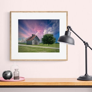 Iowa Old Wooden Barn Wall Decor, Old Barn Wooden Barn Iowa Landscape, Country Landscape, Wood Barn Print, Barn Photography, Iowa Farm