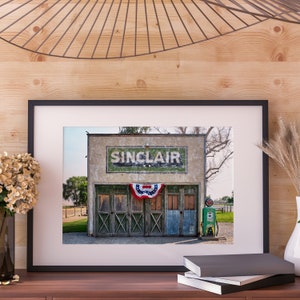 Sinclair Gas Station Photograph Elberta Utah, Sinclair Gas and Oil Signage, Oil and Petroleum Sign, Vintage Gas Station, Oil Vintage Signage