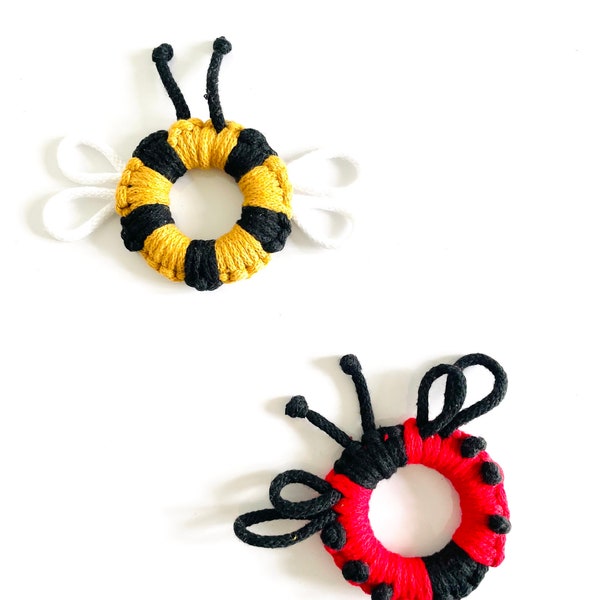 Bee wall decor/ladybird wall decor/bee gift/macrame wall decor/Boho decor/boho gift/hanging ladybird/ladybird accessories/bee accessories