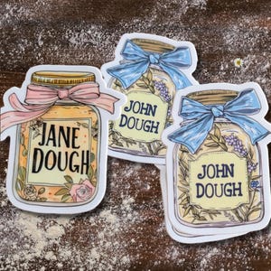 Funny Sourdough Starter Sticker - Naming Stickers for Sourdough Starter Mason Jar, Waterproof, Dishwasher Safe | Winget Farms Gift for Baker