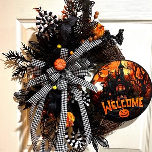 Halloween Oval grapevine wreath