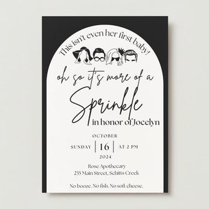 Schitt&#39;s Creek Baby Sprinkle Template with Silhouette