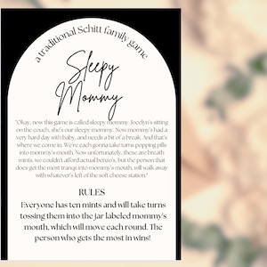 Schitt&#39;s Creek Sleepy Mommy Game Rules