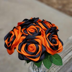 Custom Satin Ribbon Roses