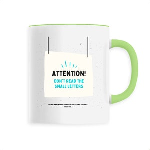 Taza Atención letras pequeñas