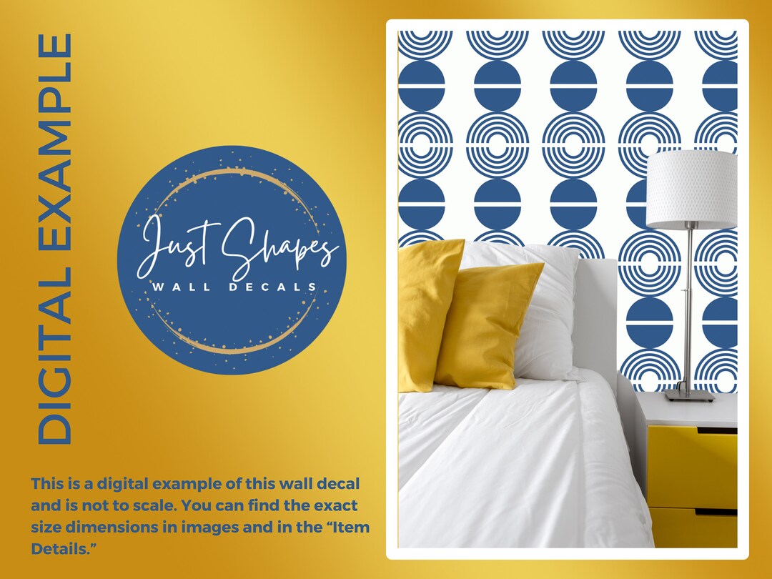 Midcentury Modern Wall Decals Vinyl Wall Decal Removable Etsy