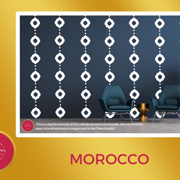 Moroccan Wall Decal Etsy