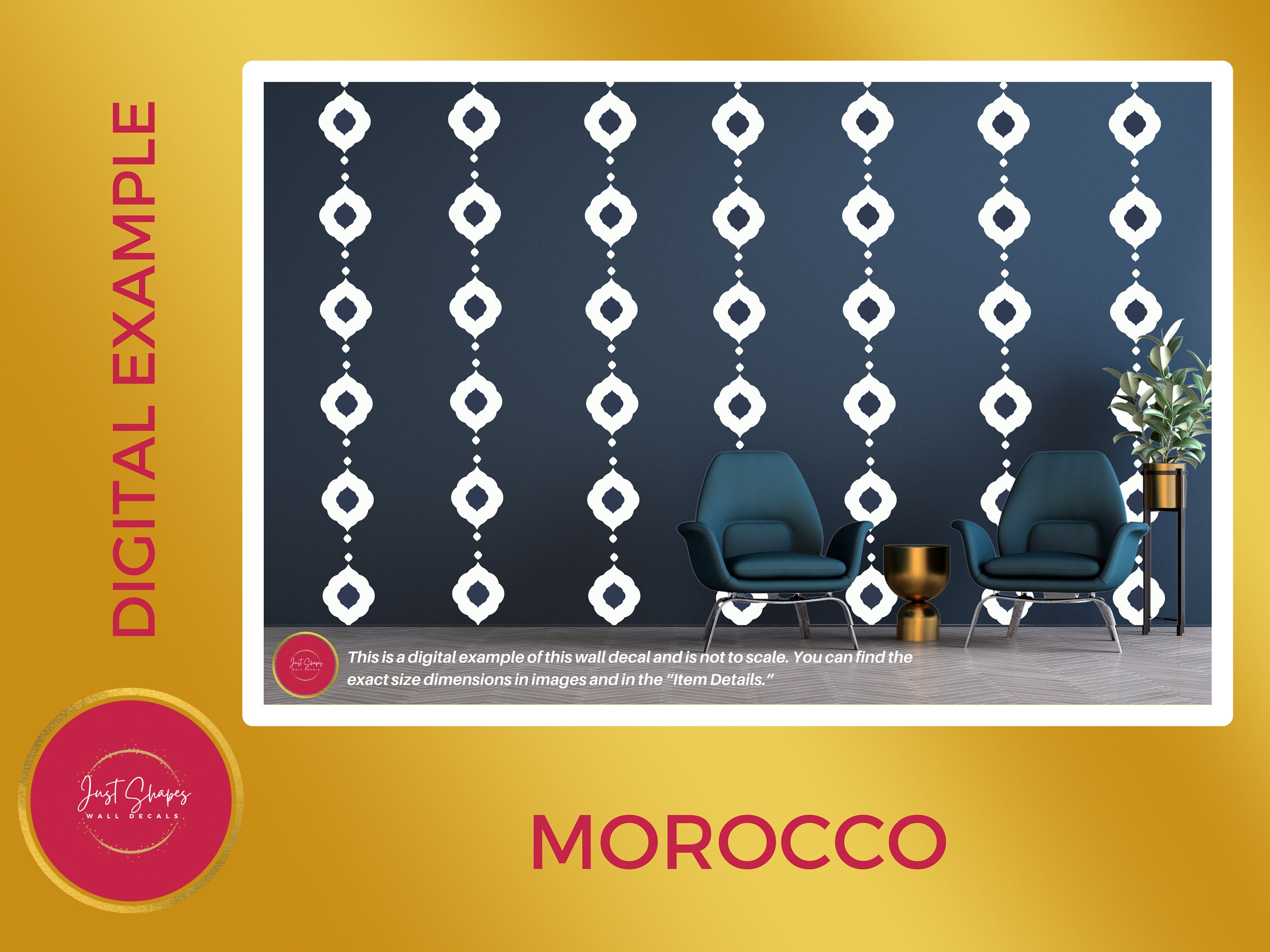 Moroccan Wall Decals Vinyl Wall Decal, Arabesque, Removable Wall ...