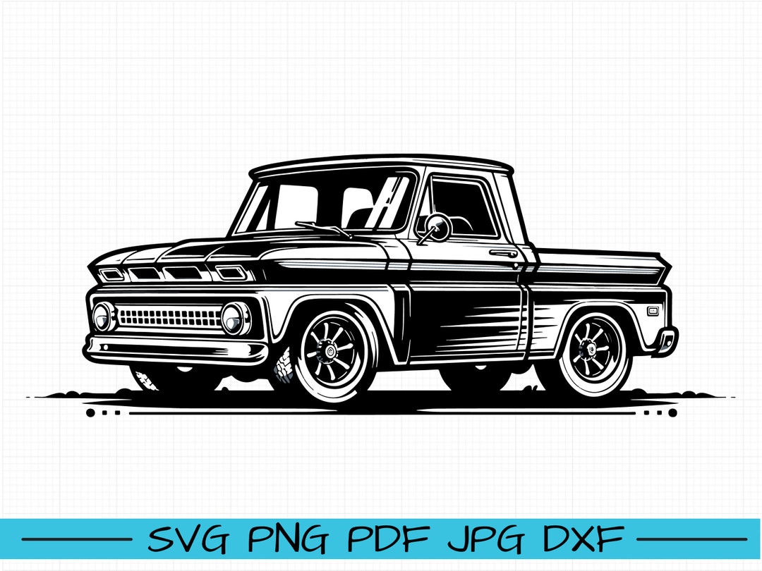 Chevy C10 (1965-1966) SVG, Cartoon Vector, Art, Silhouette - Etsy