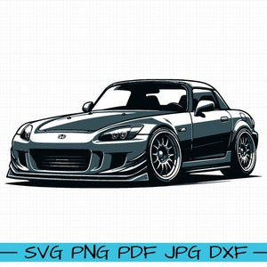 Honda S2000 SVG, Cartoon Vector, Art, Silhouette