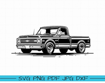 Pick-up Chevrolet C10 in formato SVG, vettore dei cartoni animati, arte, silhouette