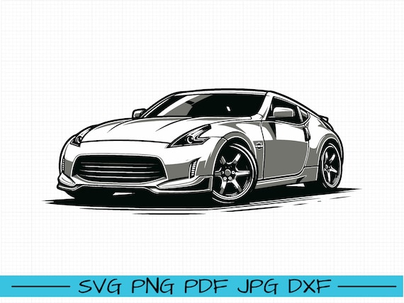 Nissan 370z SVG, Cartoon Vector, Art, Silhouette - Etsy