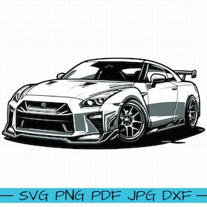 issan GTR SVG, Cartoon Vektor, Kunst, Silhouette