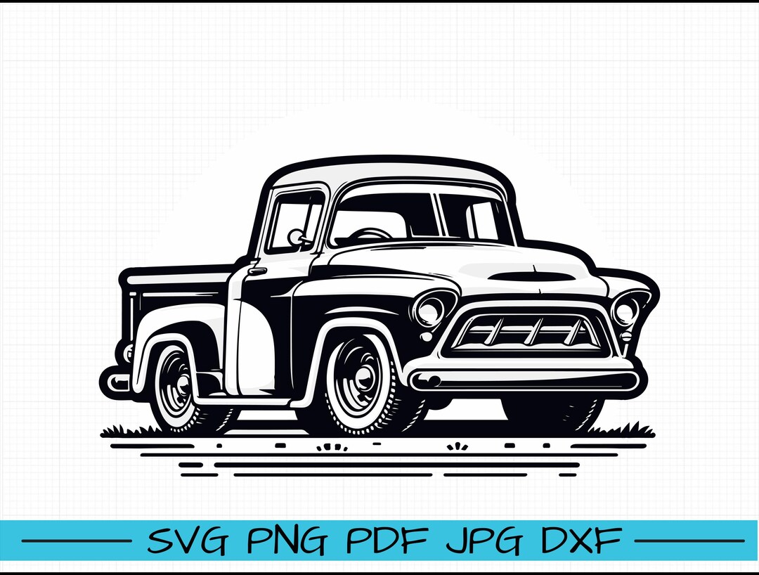 Chevy 3100 1954 SVG, Cartoon Vector, Art, Silhouette - Etsy