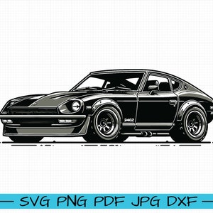 Nissan 240Z SVG, Cartoon Vector, Art, Silhouette
