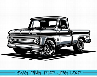 Chevrolet C10 1966 Slammed Angled Vector Cut File - Etsy