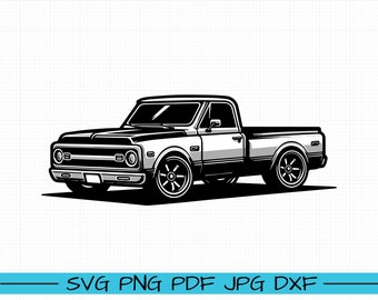 Pick-up Chevrolet C10 in formato SVG, vettore dei cartoni animati, arte, silhouette