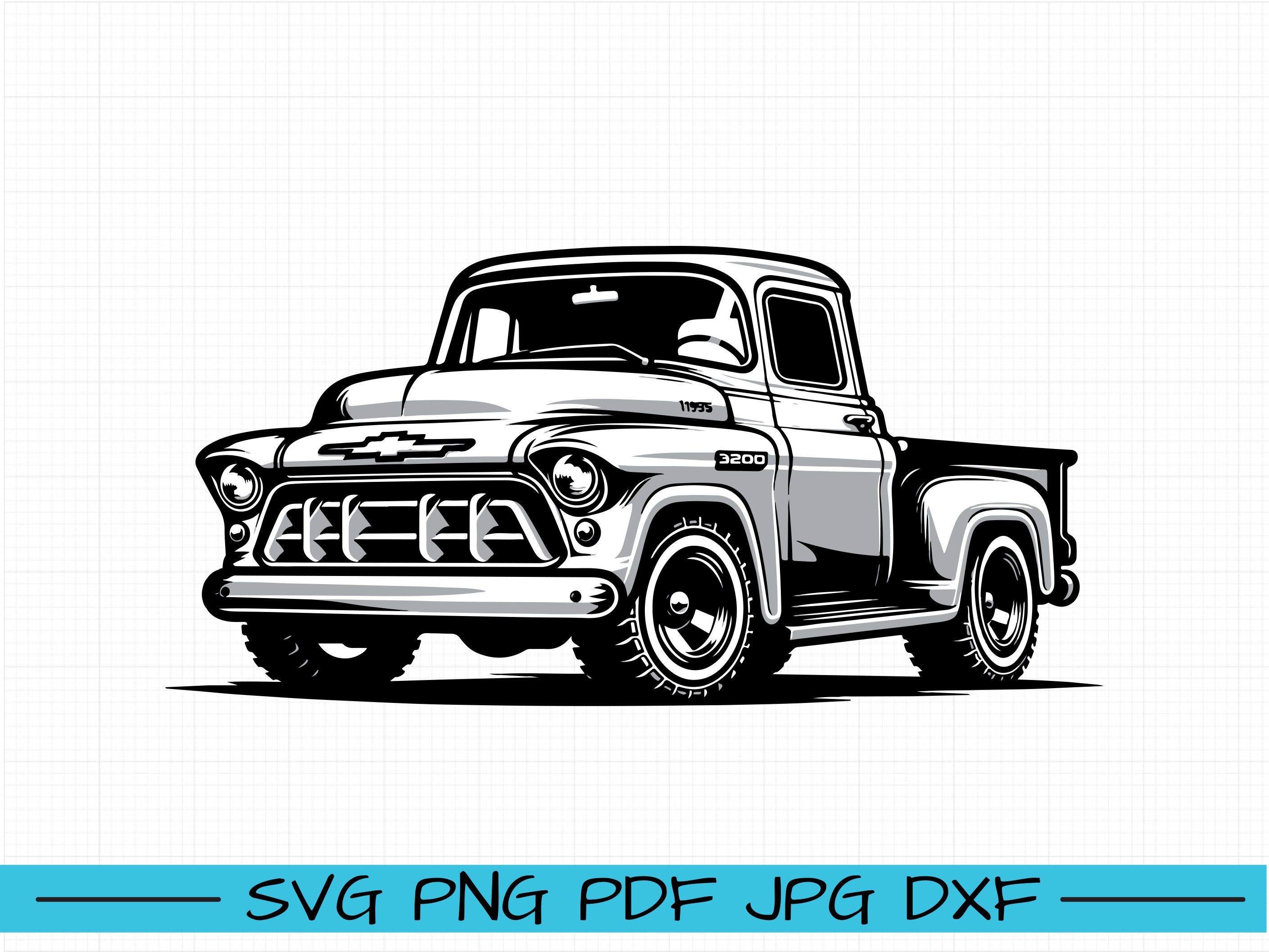 1956 chevy pickup svg - Etsy.de, حجم الصورة 2818x2114