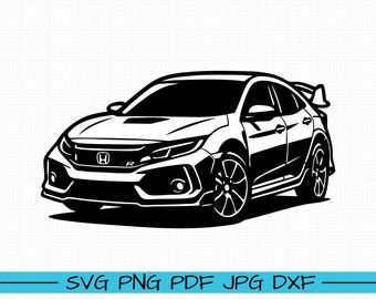 2017 BMW Civic Type R SVG, Karikatur, Vektor, Kunst, Silhouette