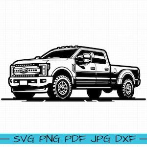 F250 super duty SVG, Cartoon Vector, Art, Silhouette