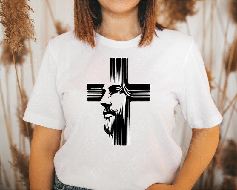 Jesus Cross Graph SVG, Cartoon Vector, Art, Silhouette Etsy