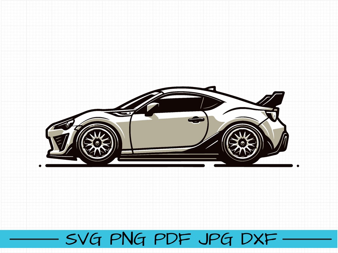 Toyota 86 SVG, Cartoon Vector, Art, Silhouette - Etsy