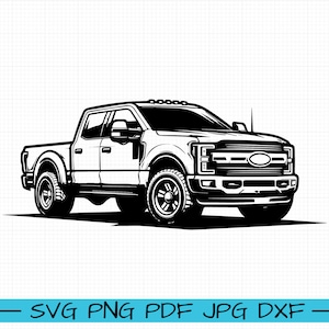 F250 super duty SVG, Cartoon Vector, Art, Silhouette