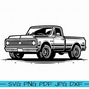 Chevrolet C10 Pickup SVG, Cartoon Vector, Art, Silhouette - Etsy