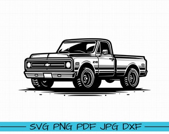 Pick-up Chevrolet C10 in formato SVG, vettore dei cartoni animati, arte, silhouette