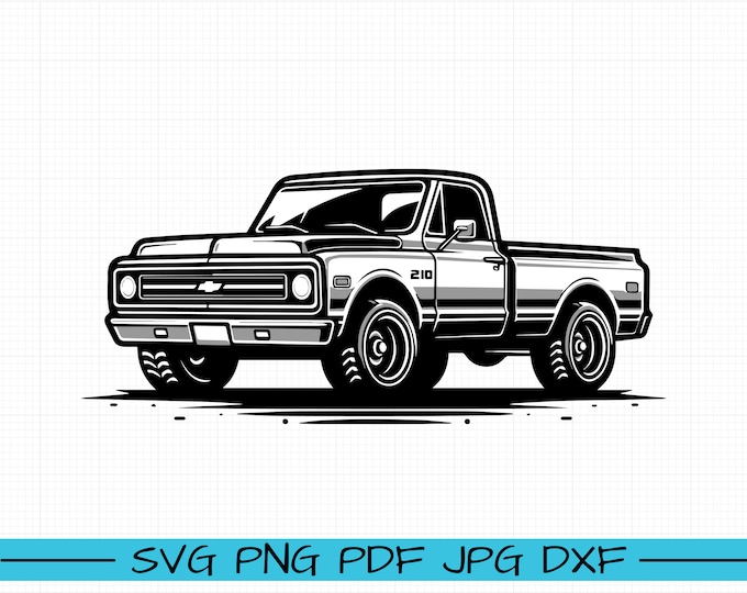 Chevrolet C10 1966 Slammed Angled Vector Cut File - Etsy Canada