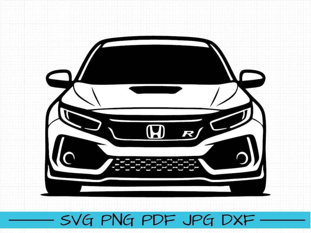 2017 Honda Civic Type R SVG, Cartoon Vector, Art, Silhouette - Etsy