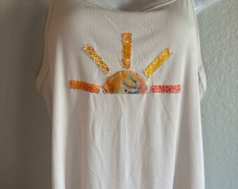 Hand sewn sunshine tank top
